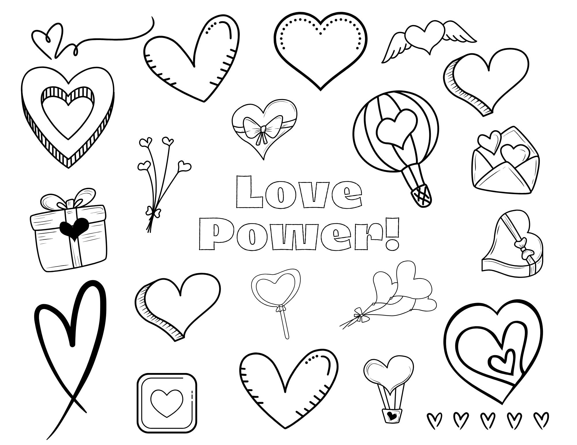 AFGP Coloring Page - February Power of Love