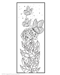 AFGP Coloring Page - Butterfly Floral