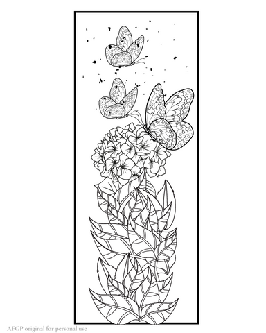 AFGP Coloring Page - Butterfly Floral
