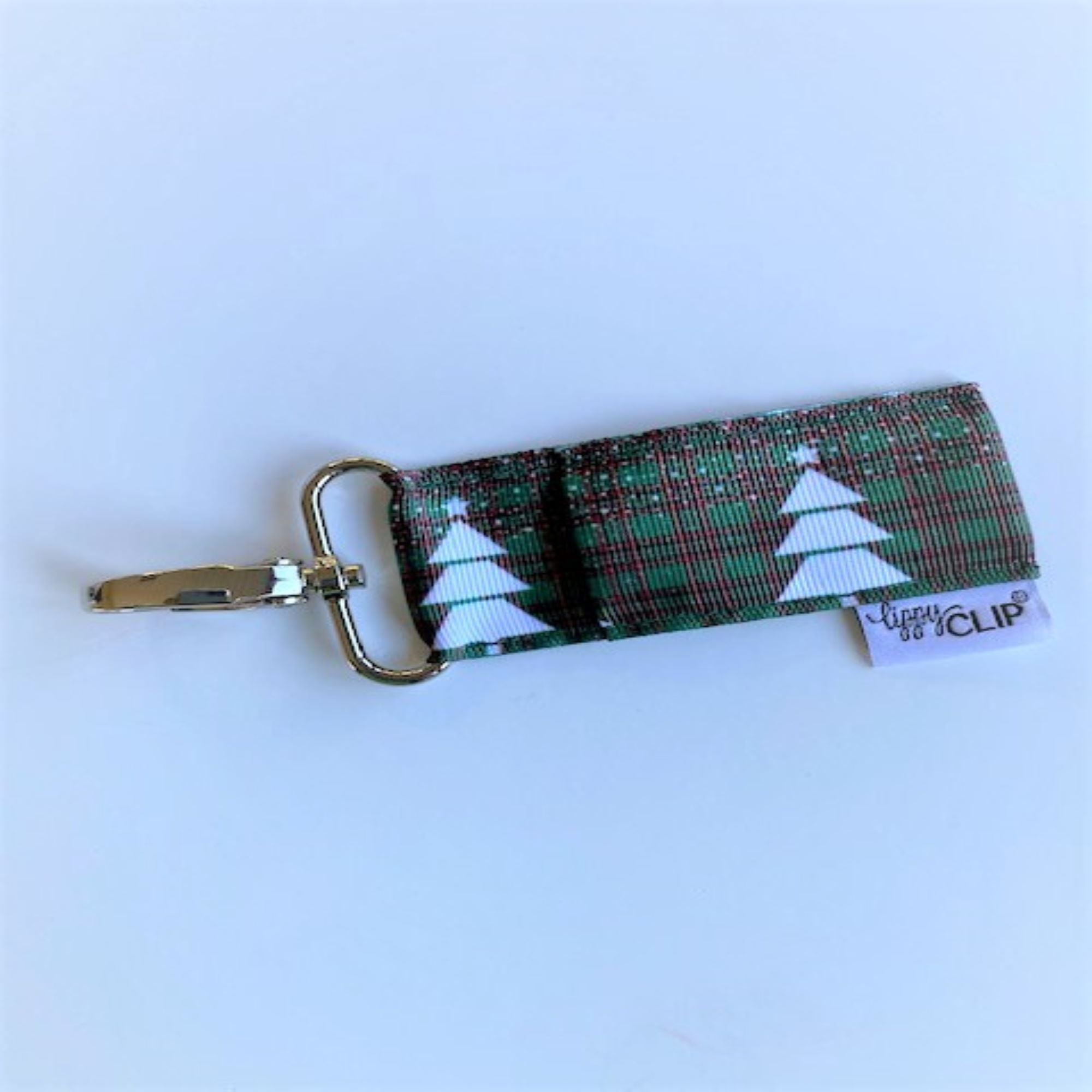 Christmas Tree Plaid LippyClip®| Lip Balm Holder