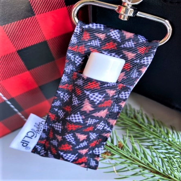 Buffalo Plaid Trees LippyClip®| Lip Balm Holder