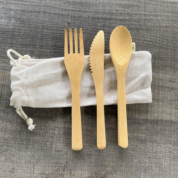 Bamboo Reusable Utensil Set for Kids