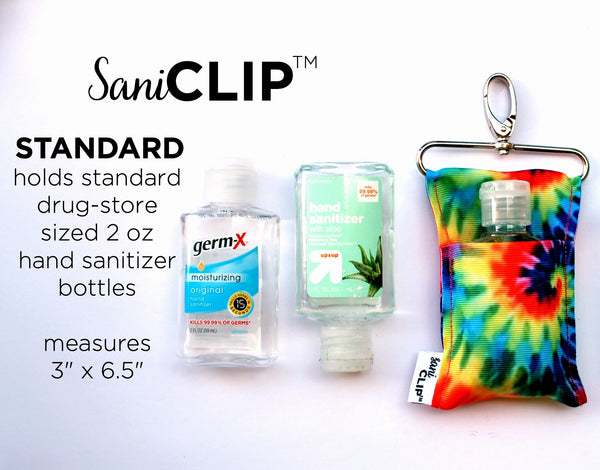 Tie Dye SaniClip™ | Standard Size Hand Sanitizer Holder