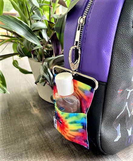 Tie Dye SaniClip™ | Standard Size Hand Sanitizer Holder